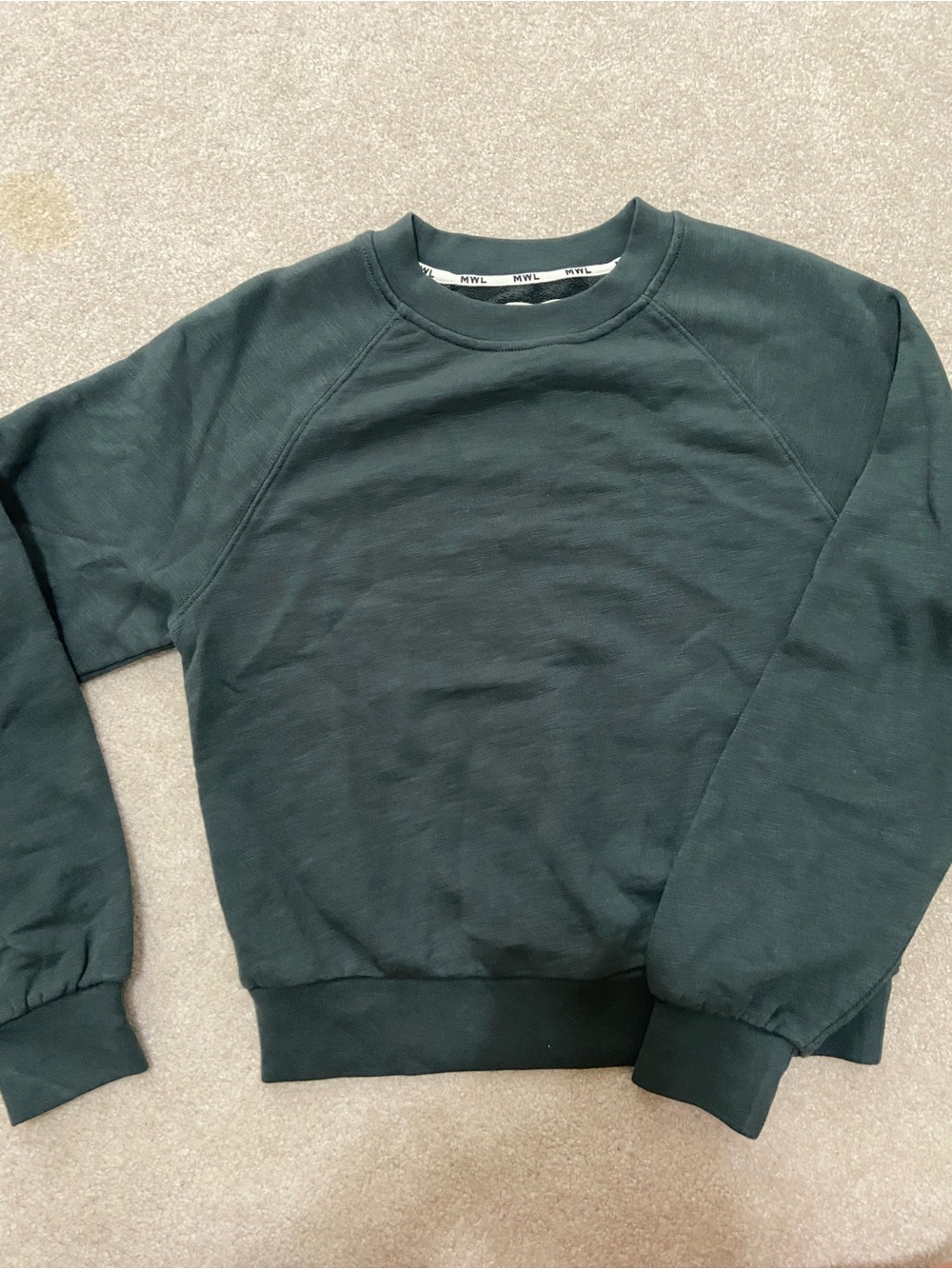 Madewell Crewneck Sweater in Forest Green